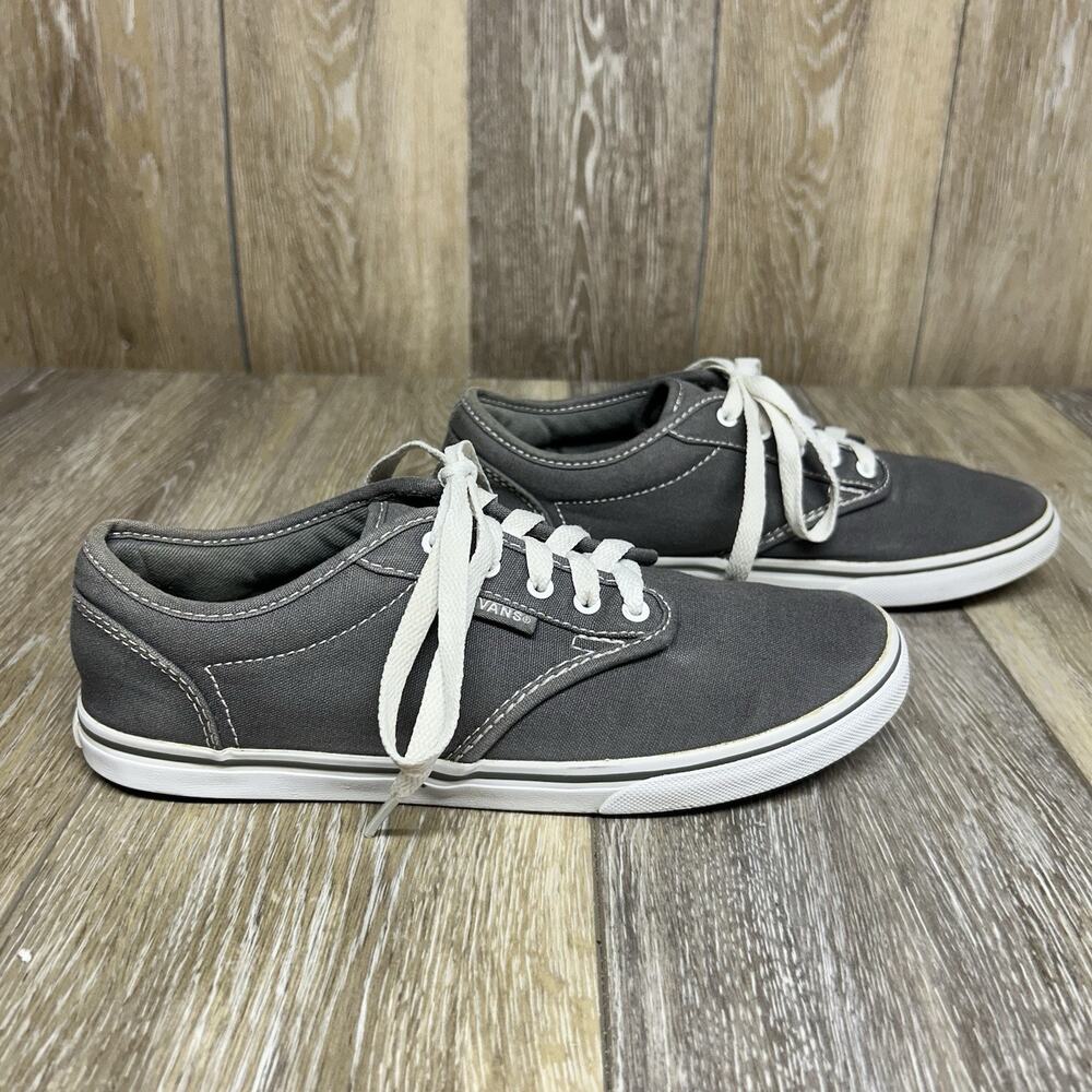 Vans Classic Gray Low Top Lace Up Canvas Shoes TB4R Women's US Size 7